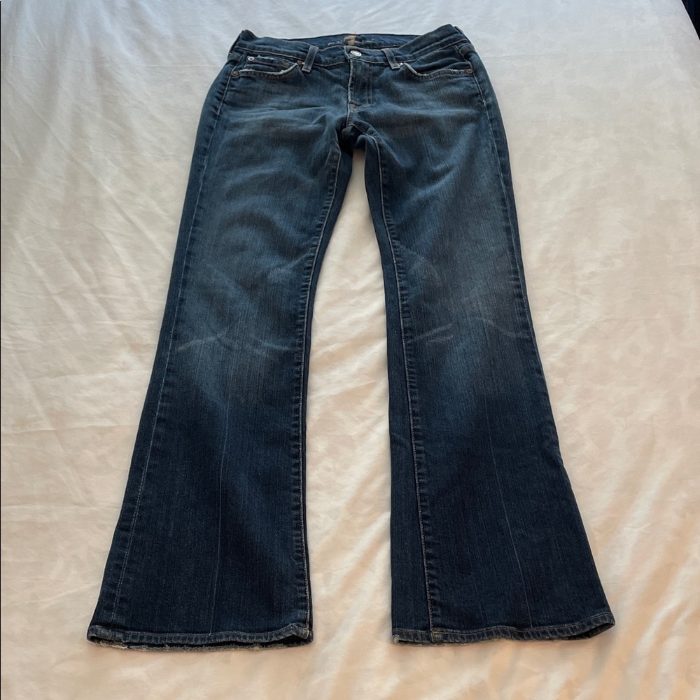 7 For All Mankind Dark Blue Bootcut Jeans